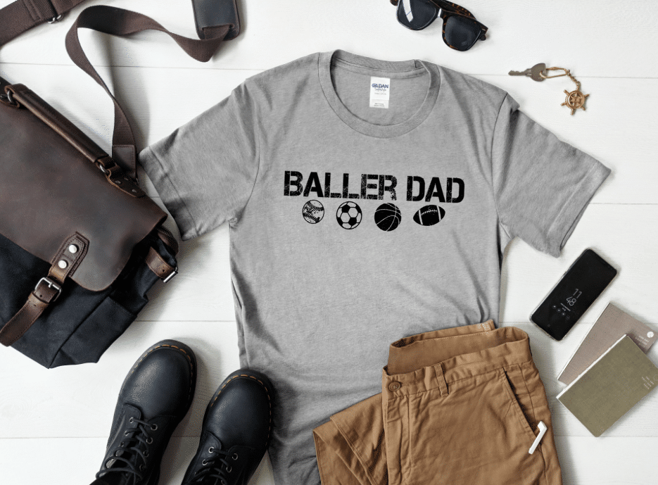 Baller Dad Mockup Screen Print Transfer