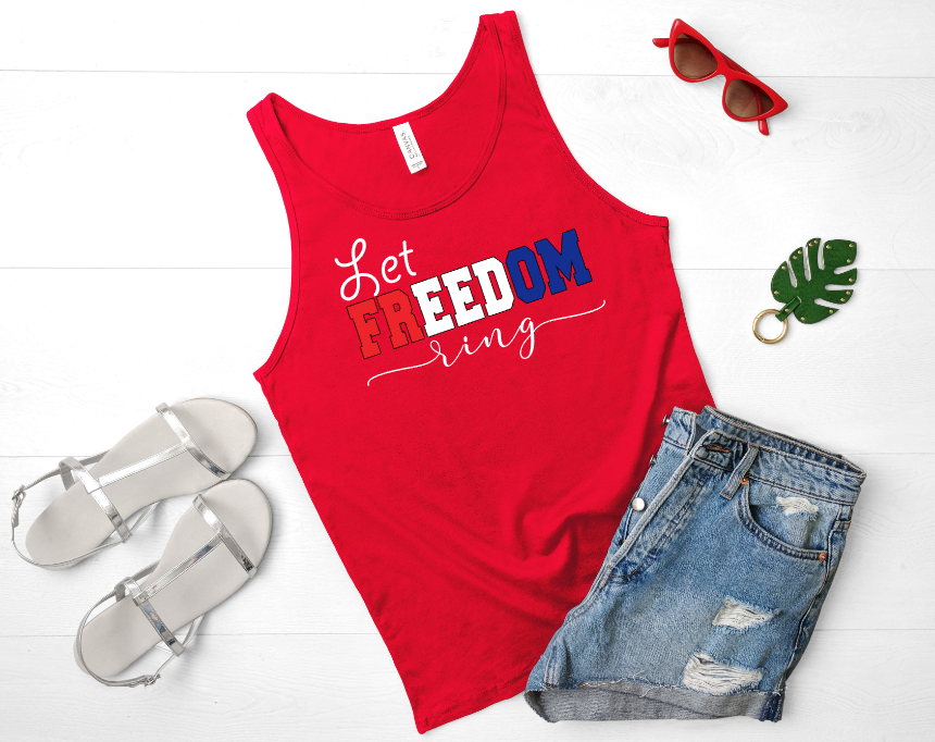 Let Freedom Ring Red Mockup