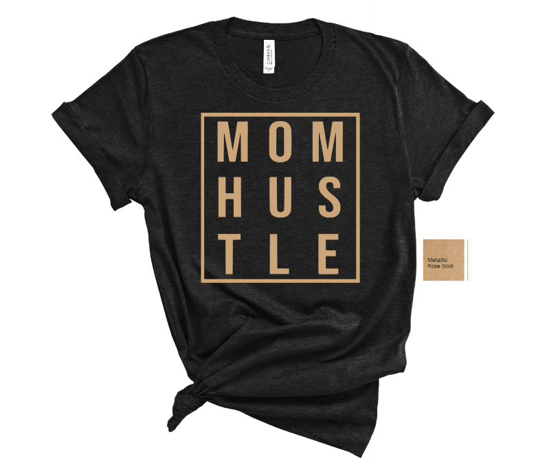 Mom Hustle Metallic Rose Gold Mockup