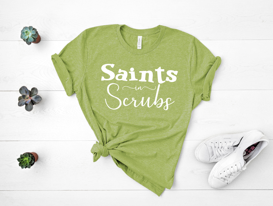 Saints In Scrubs Green Mockup