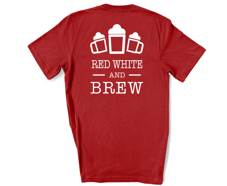Red White And Brew Screen Print Transfer