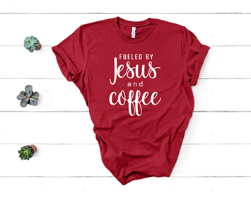 Fueled By Jesus and Coffee Screen Print Transfer