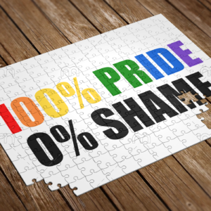 100 percent pride 0 percent shame puzzle