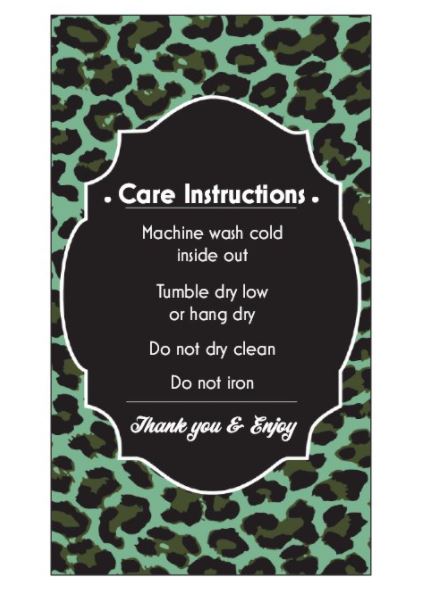 Green Leopard Care Card