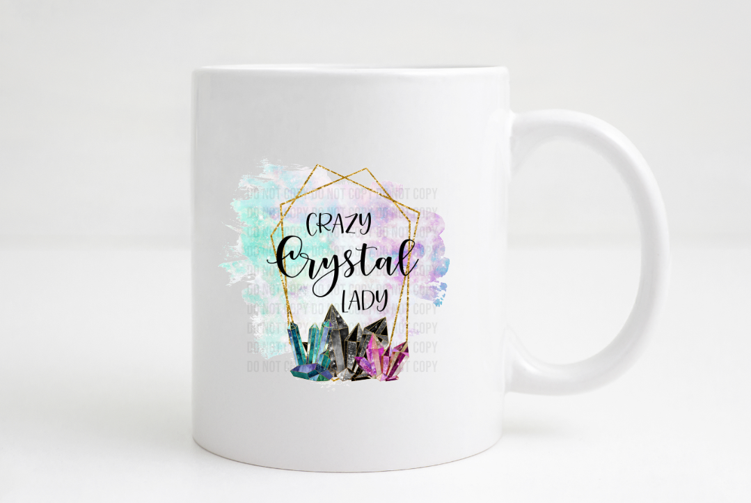 crazy crystal lady coffee mug