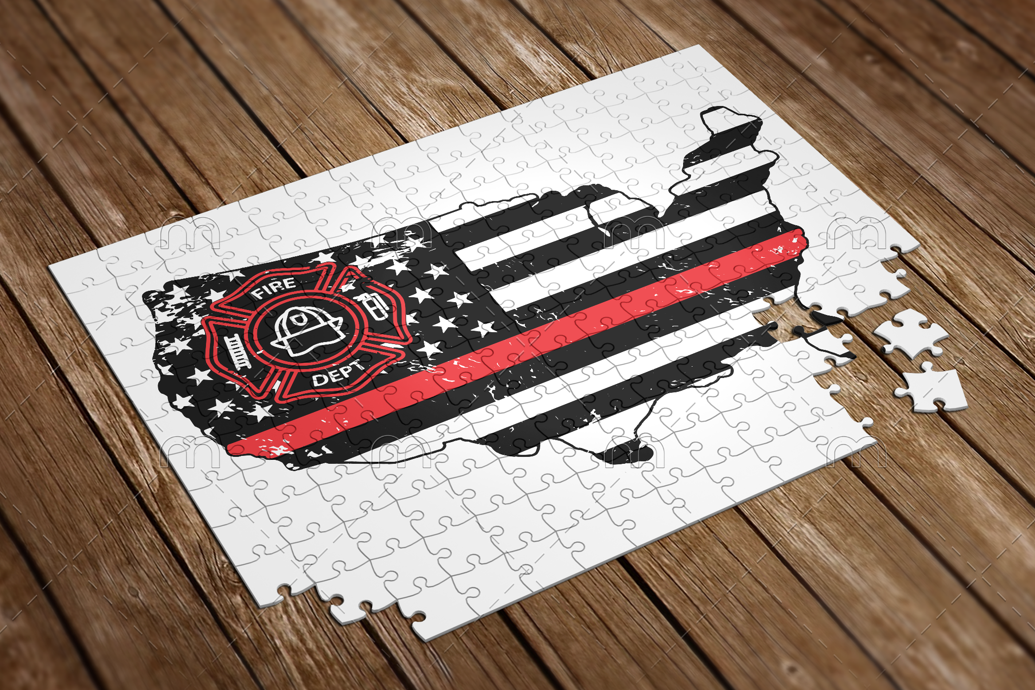 fire fighter usa map puzzle