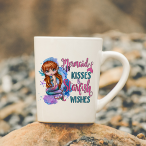 mermaid kisses mug mockup