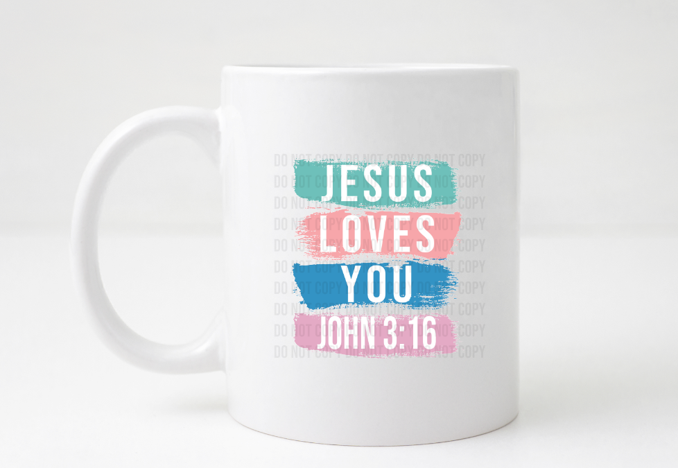 jesus loves you coffee mug