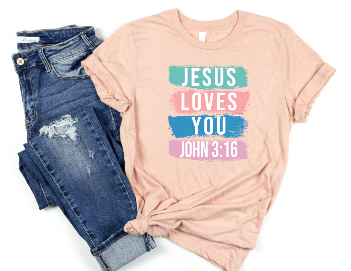 jesus loves you heather peach