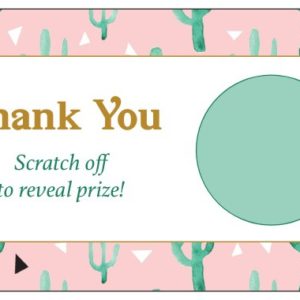 Cactus Scratch Off Thank You Card