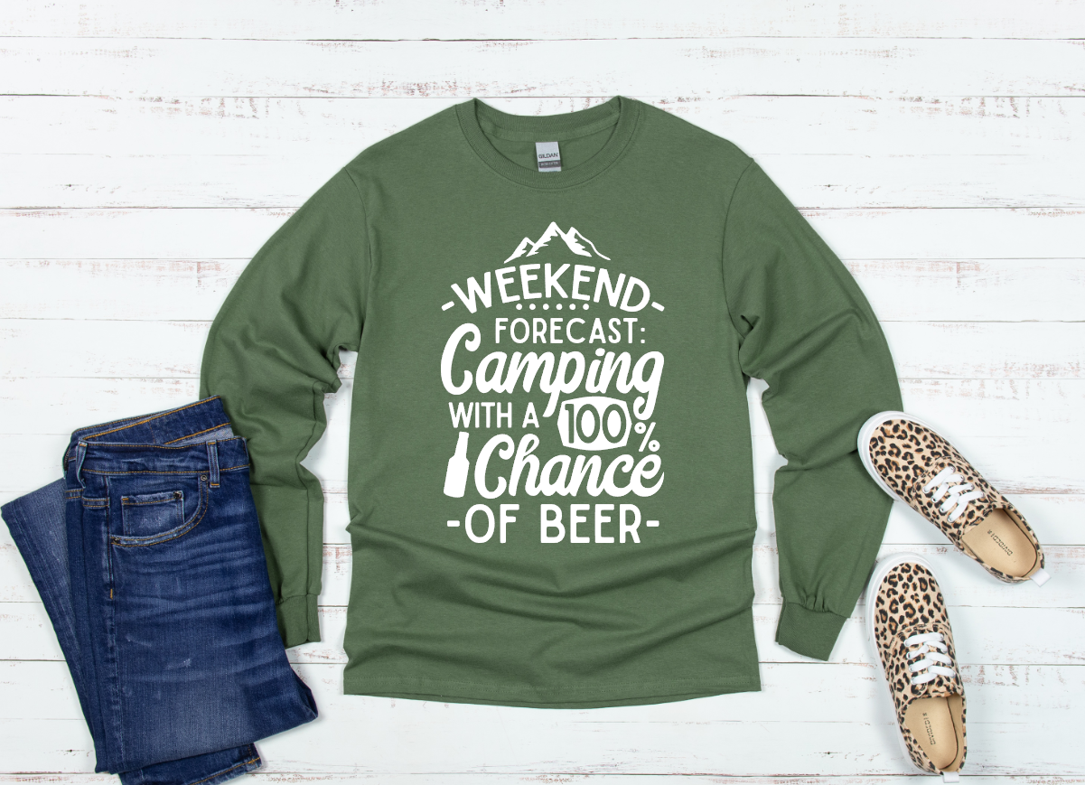 weekend forecast drinking and camping