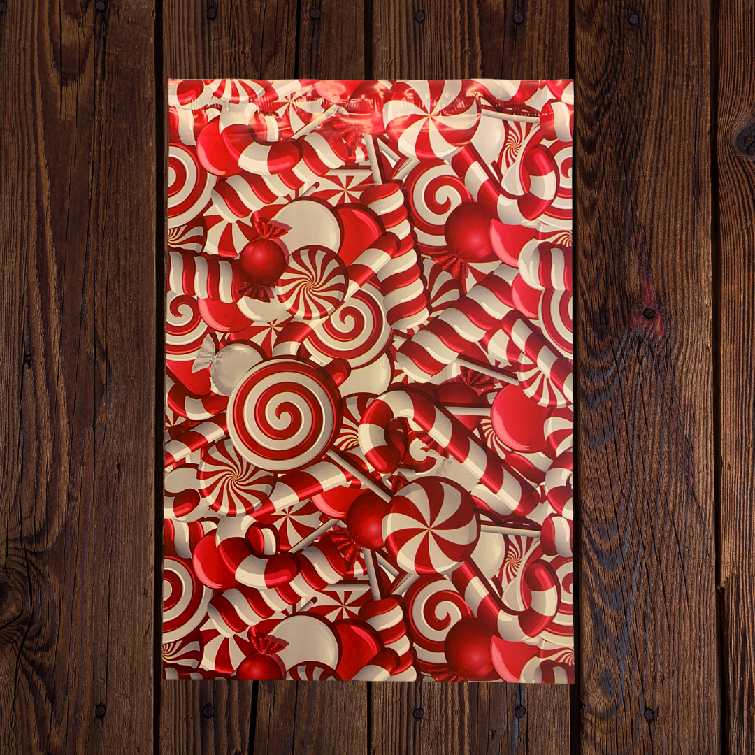 Candy Cane Poly Bag