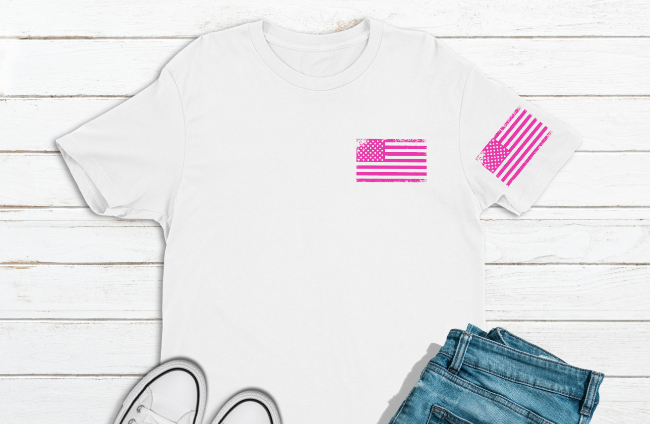 pink distressed flag 3 in 2