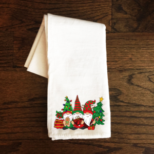 xmas gnome tea towel