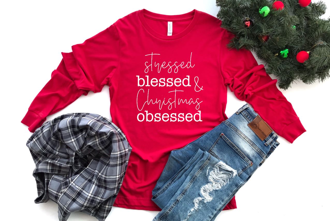 Stress Blessed & Christmas Obsessed