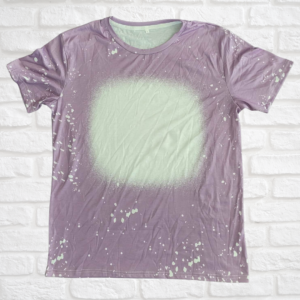Faux Bleach Sublimation T-Shirt - Purple - 100% Polyester