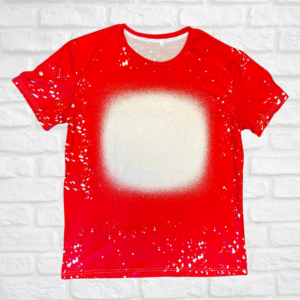 Faux Bleach Sublimation T-Shirt Red
