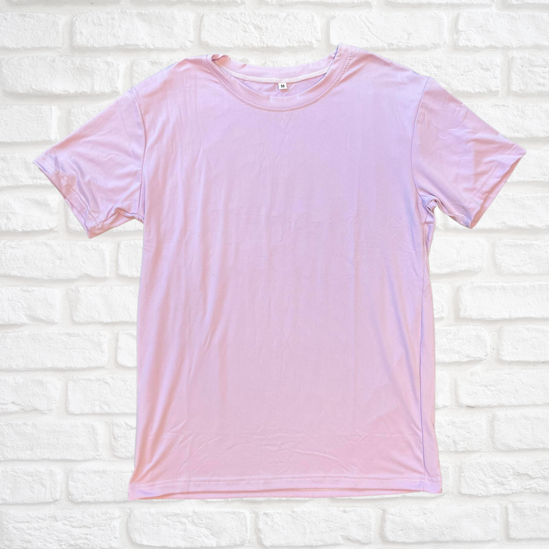 Pastel Light Purple Sublimation T-Shirt Blank 95% Polyester
