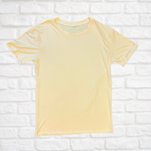 Pastel Light Yellow Sublimation T-Shirt Blank 95% Polyester