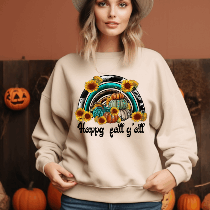 Happy Fall Rainbow | 1086 | Direct To Film DTF Transfer
