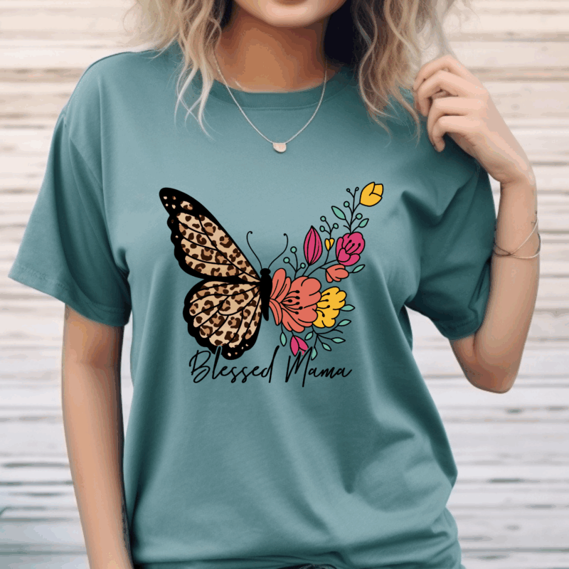 Blessed Mama Butterfly | 1140 | Direct To Film DTF Transfer