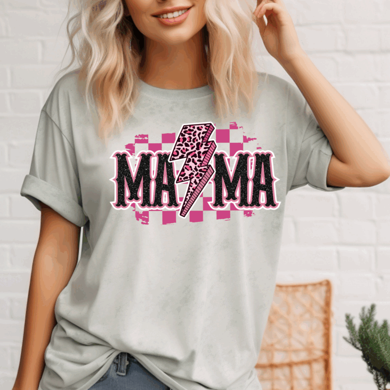 Mama Leopard Lightning Bolt | 1143 | Direct To Film DTF Transfer
