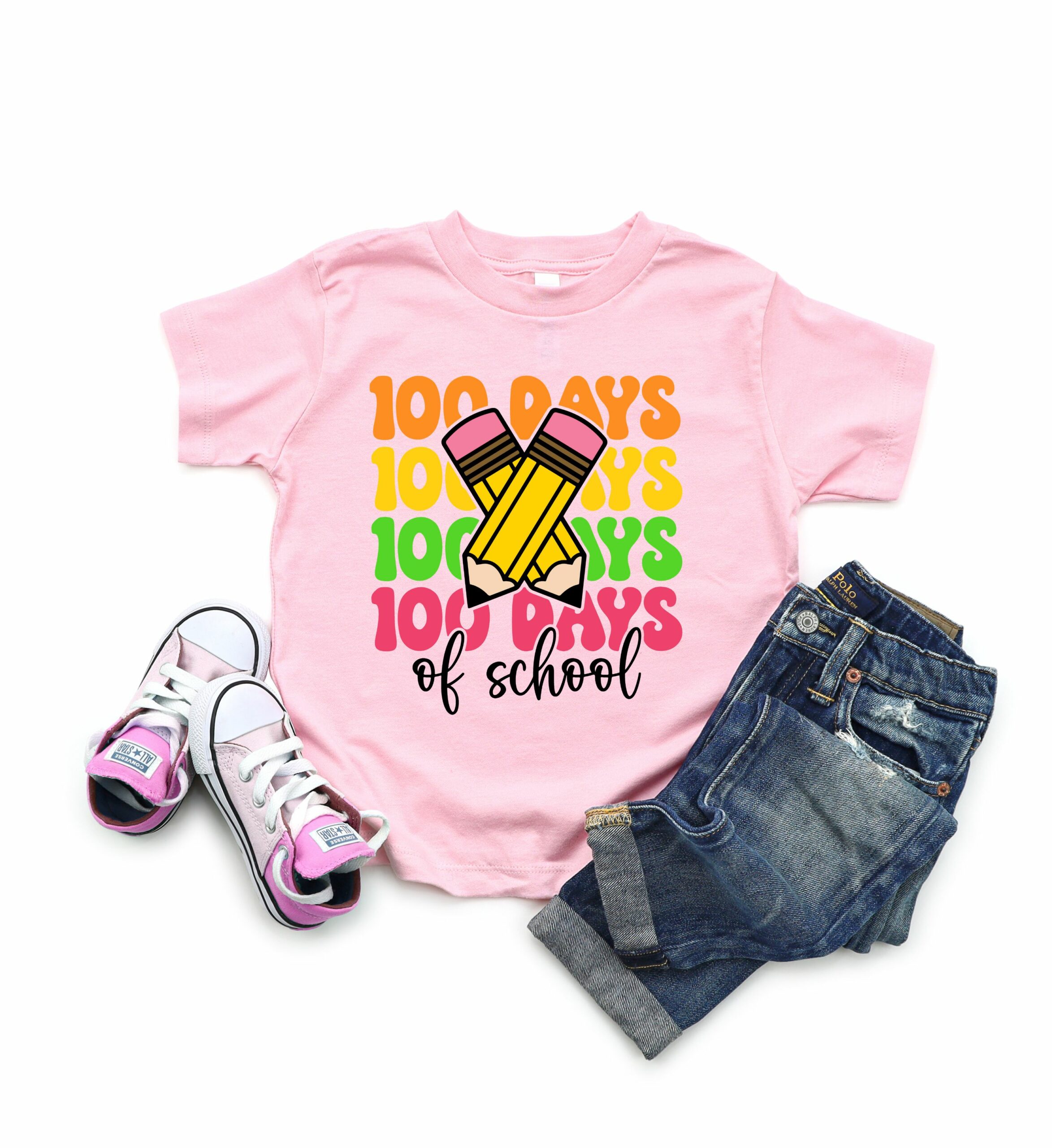 100 Days Of School Pencil DTF Transfer | All Stock DTF Transfers ...