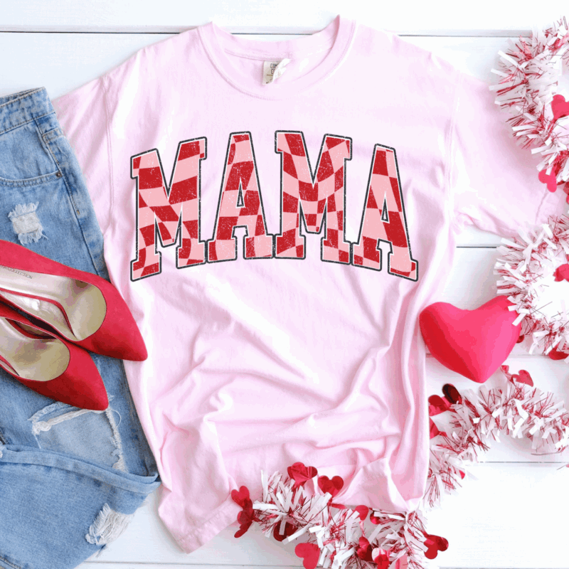 Mama Varsity Checkered | 4243 | Direct To Film DTF Transfer