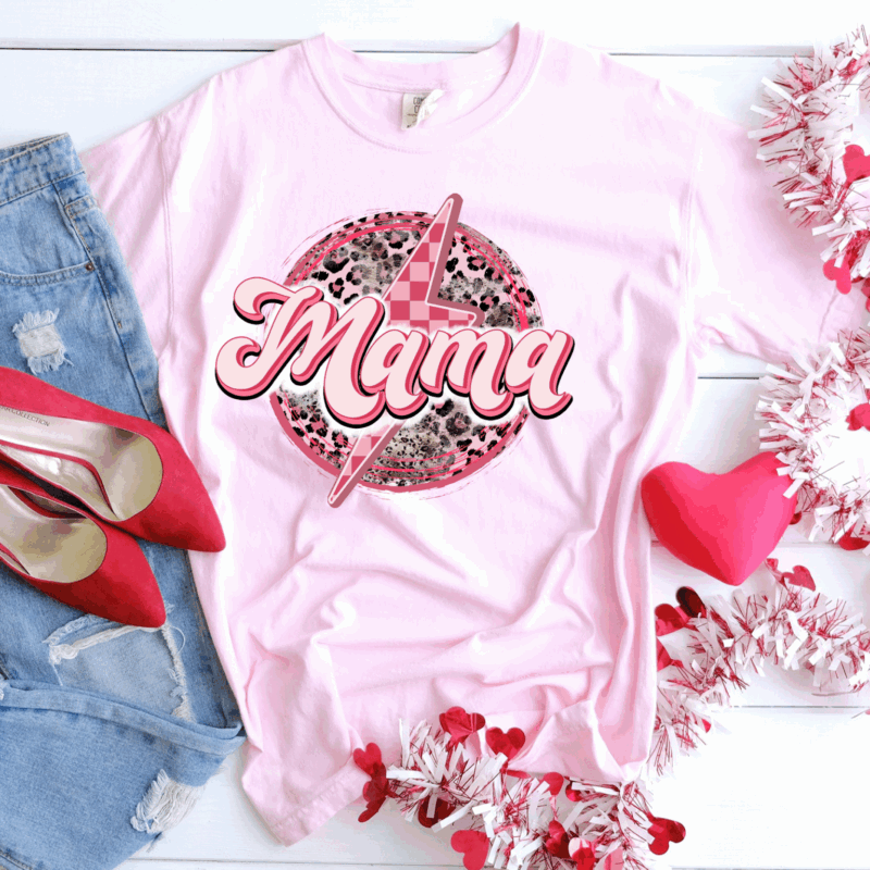 Mama Lightening Bolt Valentine's | 4324 | Direct To Film DTF Transfer