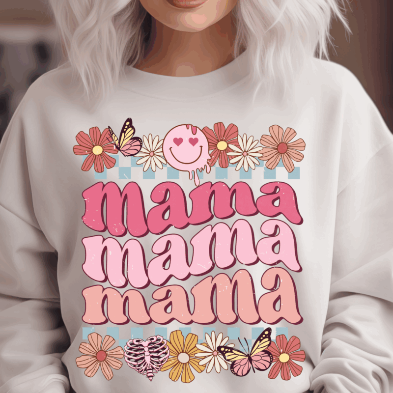 Mama Wavy Retro | 4327 | Direct To Film DTF Transfer