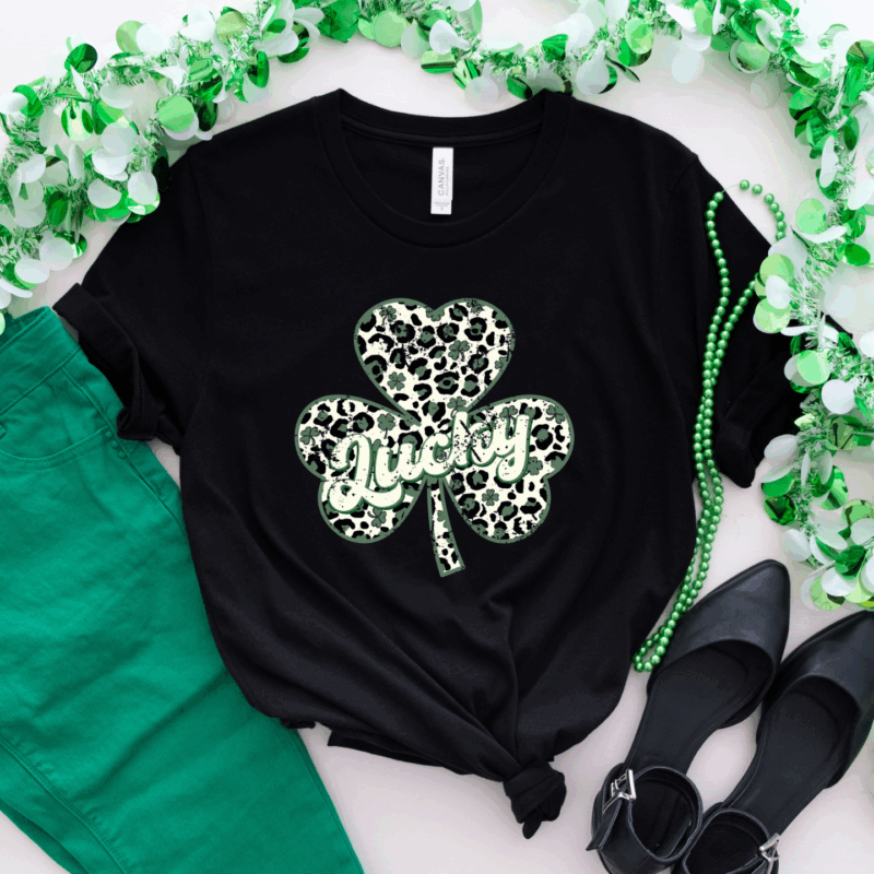 Lucky Leopard Shamrock | 10723 | Direct To Film DTF Transfer