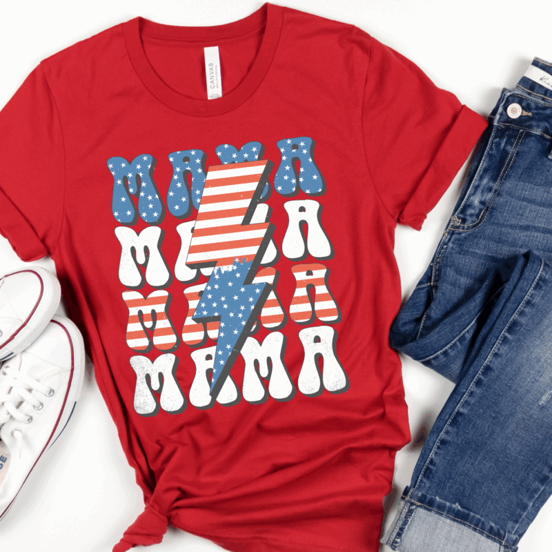 Mama 4th Of July Stack | 10839 | Direct To Film DTF Transfer