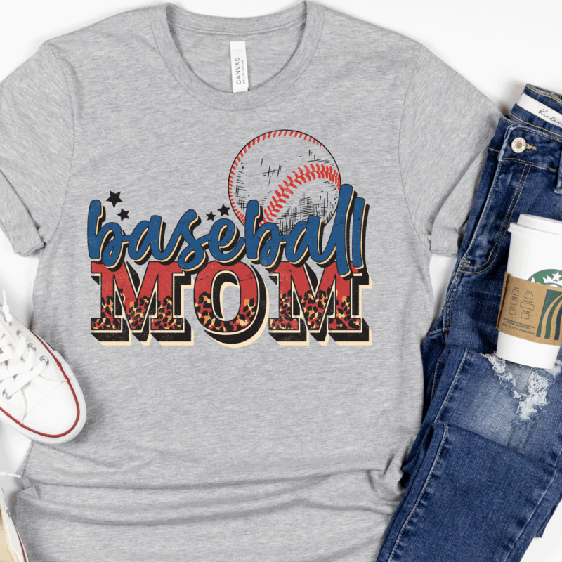 Baseball Mom Grunge | 10852 | Direct To Film DTF Transfer