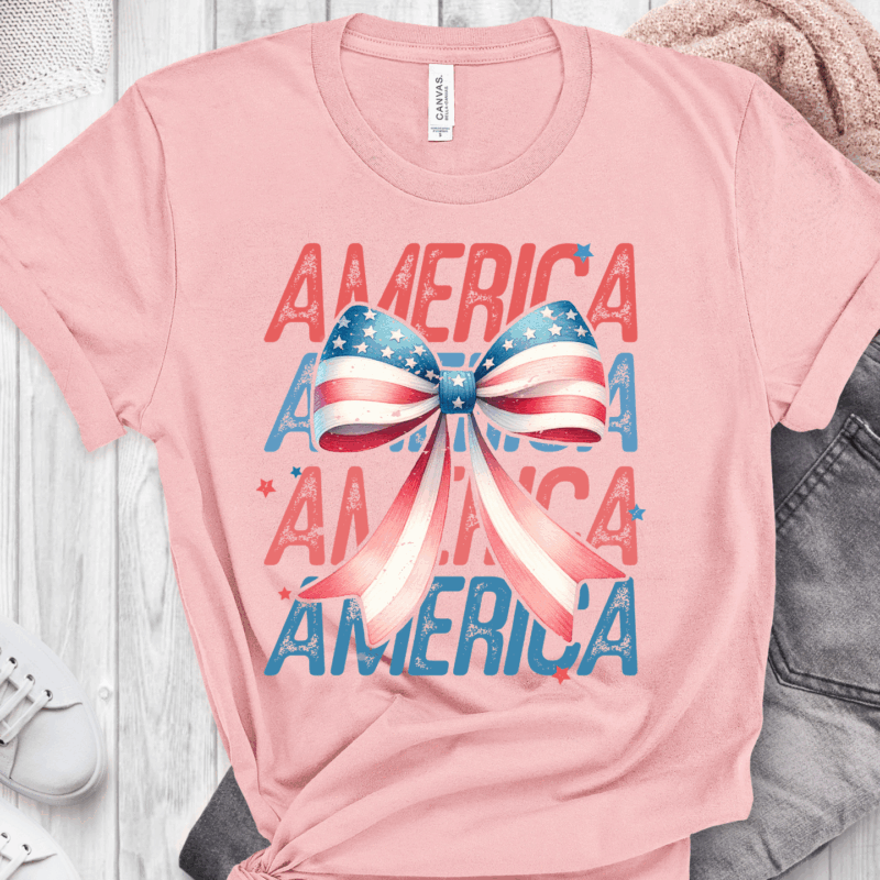 America Patriotic Coquette | 20046 | Direct To Film DTF Transfer