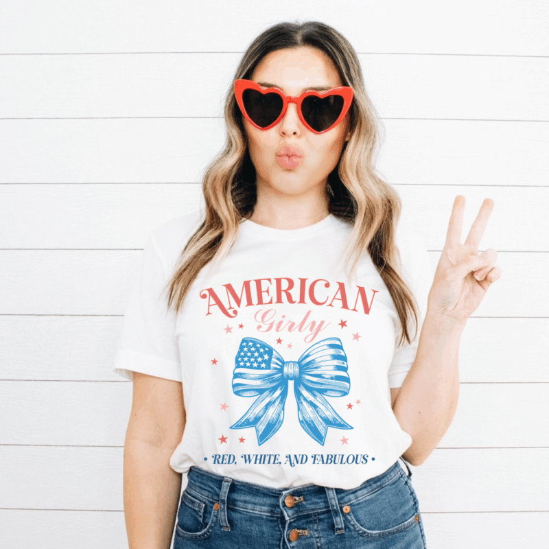 American Girly Bow | 20036 | Direct To Film DTF Transfer