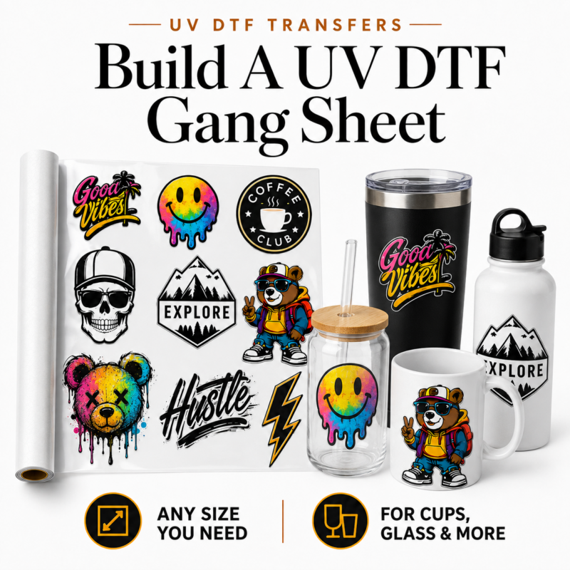 Build A Gang Sheet UV DTF Transfer Decals