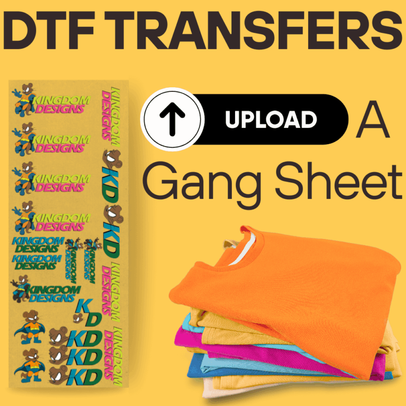 Custom DTF Gang Roll - File Upload | 4 Roll Sizes Available | Ships In 1-2 Business Days